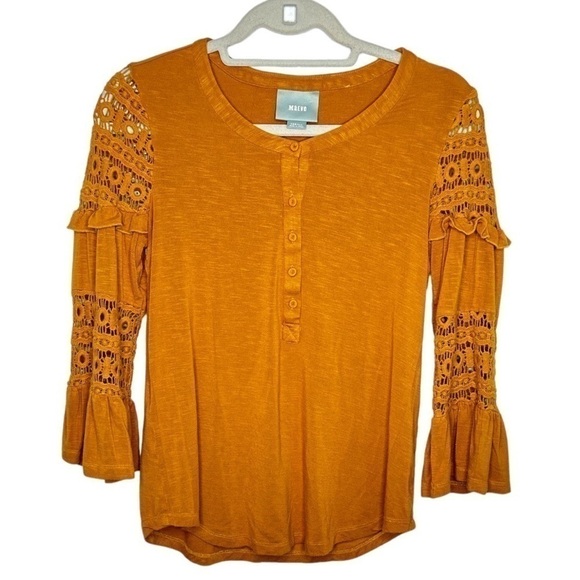 ANTHROPOLOGIE Judy Henley Top Gold Size XS - Picture 4 of 7